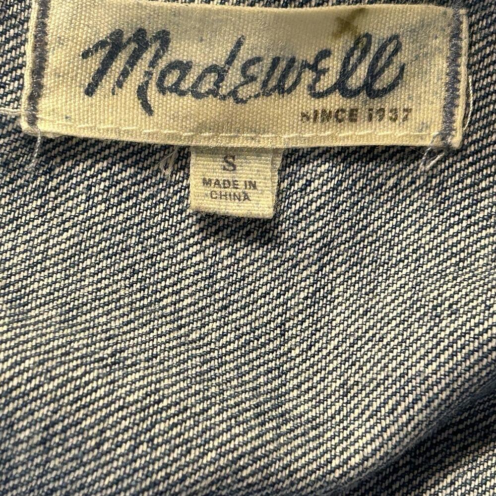 Madewell Denim Vest Small Light Wash Jean Jacket Sleeveless Casual Y2K Core - Picture 5 of 12